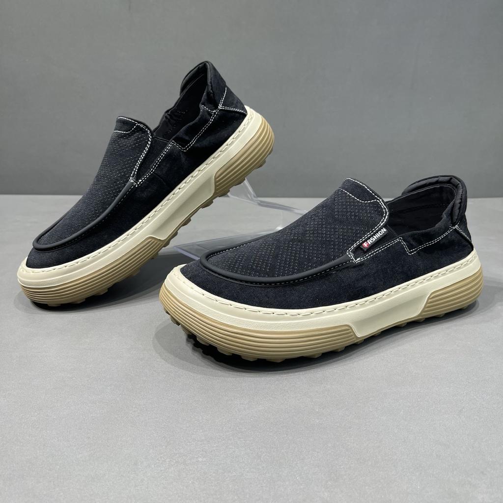 High-end men's cloth shoes 2026 new men's ice silk cloth shoes spring and summer new soft breathable men's casual shoes light