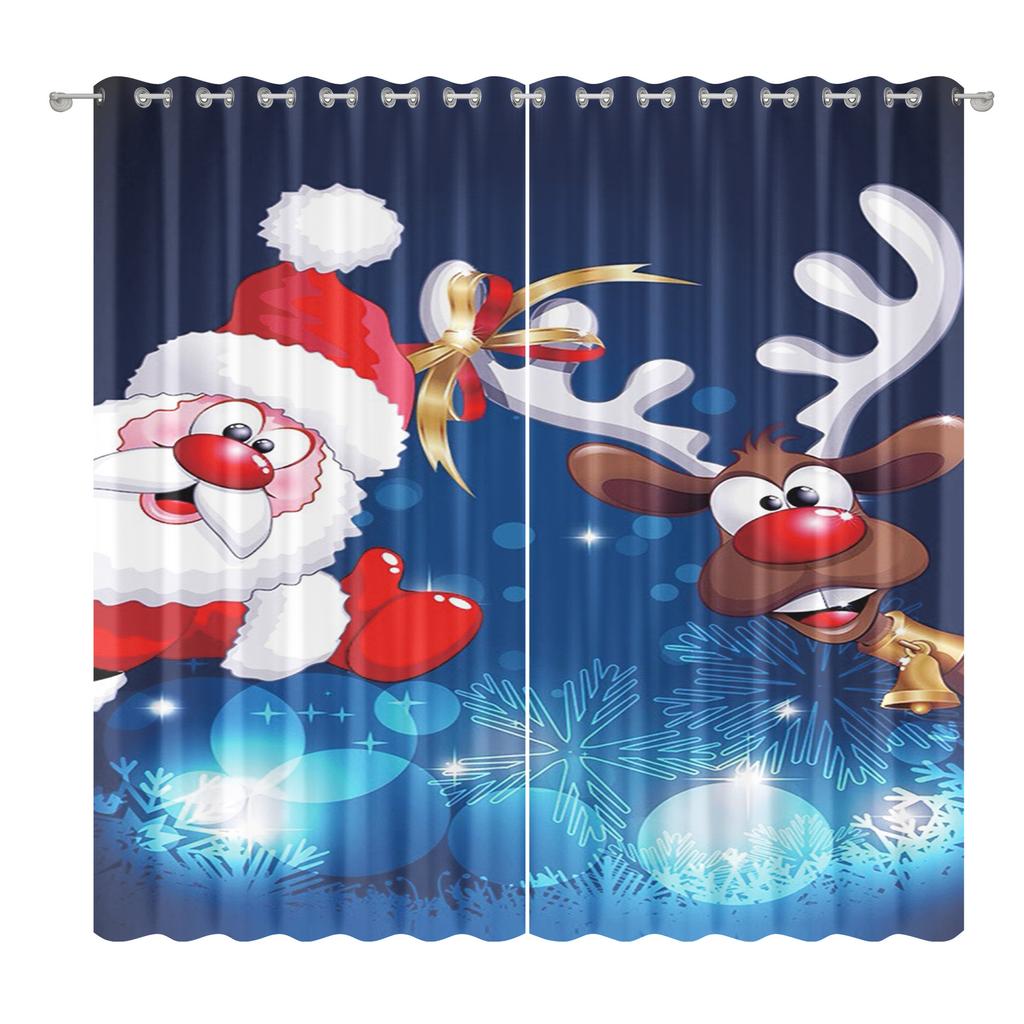 Christmas Curtains Bedroom Living Room Balcony Blackout Curtains Office Hotel Insulation Curtains