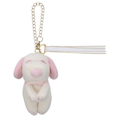 TAKARATOMY A.R.T.S. Peanuts  Cacao  Chokkori-san  Bag Charm  Snoopy (White & Strawberry)