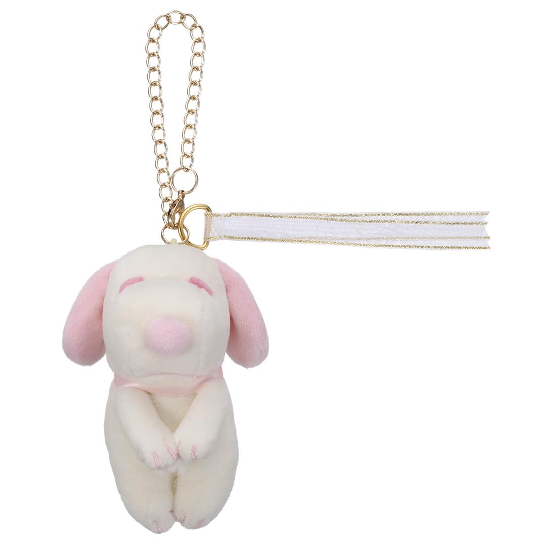 TAKARATOMY A.R.T.S. Peanuts Cacao Chokkori-san Bag Charm Snoopy (White & Strawberry)