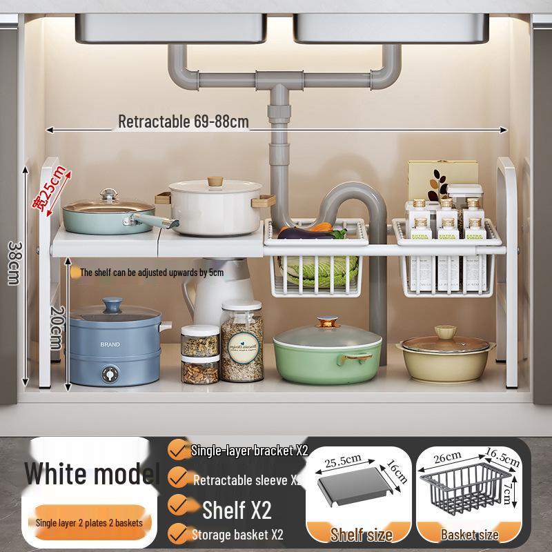 Popular Retractable Under-Sink Organizer & Pot Rack