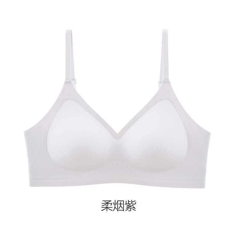 Women S Seamless Fixed Cup No Wire Push Up Comfortable Thin Bra