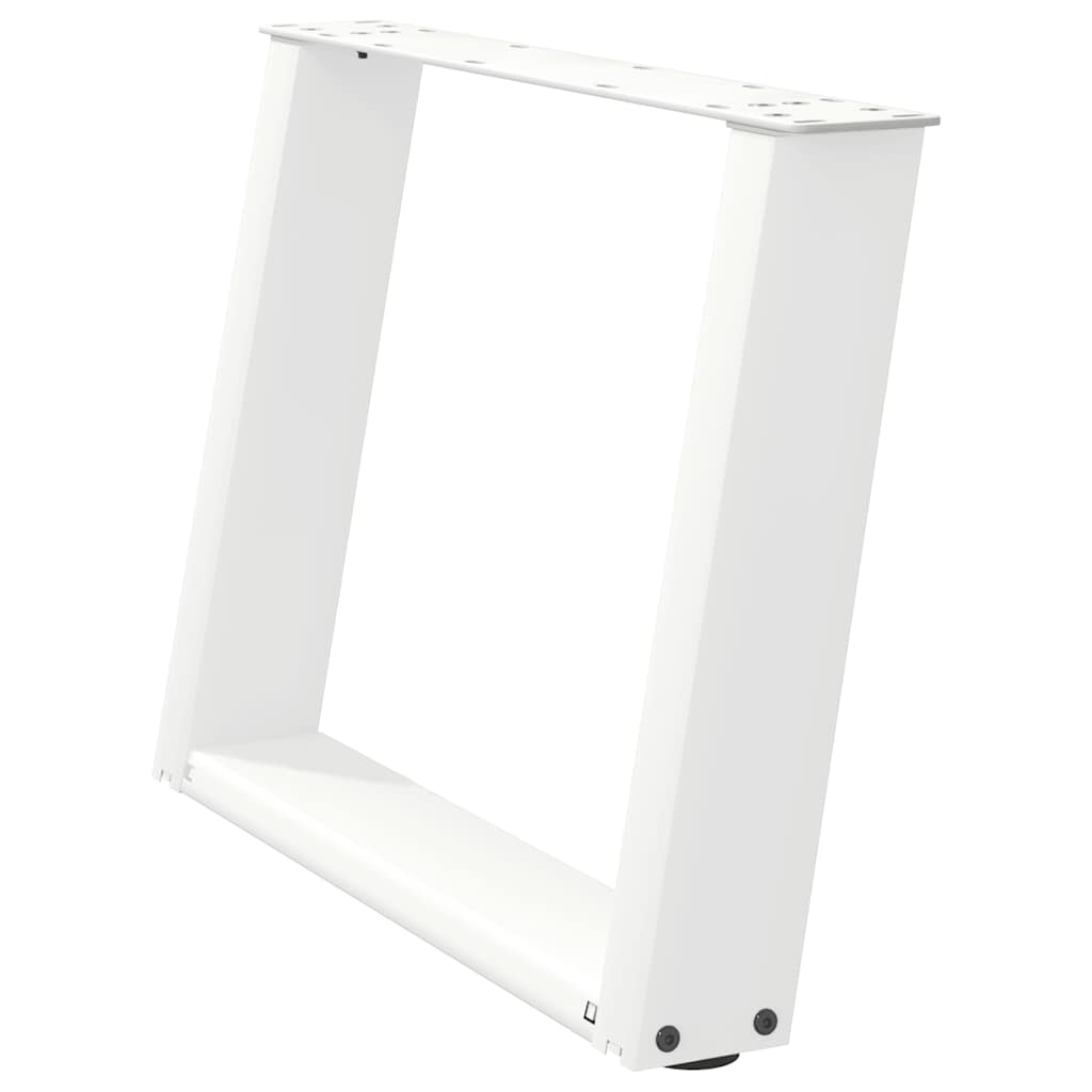 Vidaxl Coffee Table Legs, 2 Pcs, White, 70X(42-43) Cm, Steel