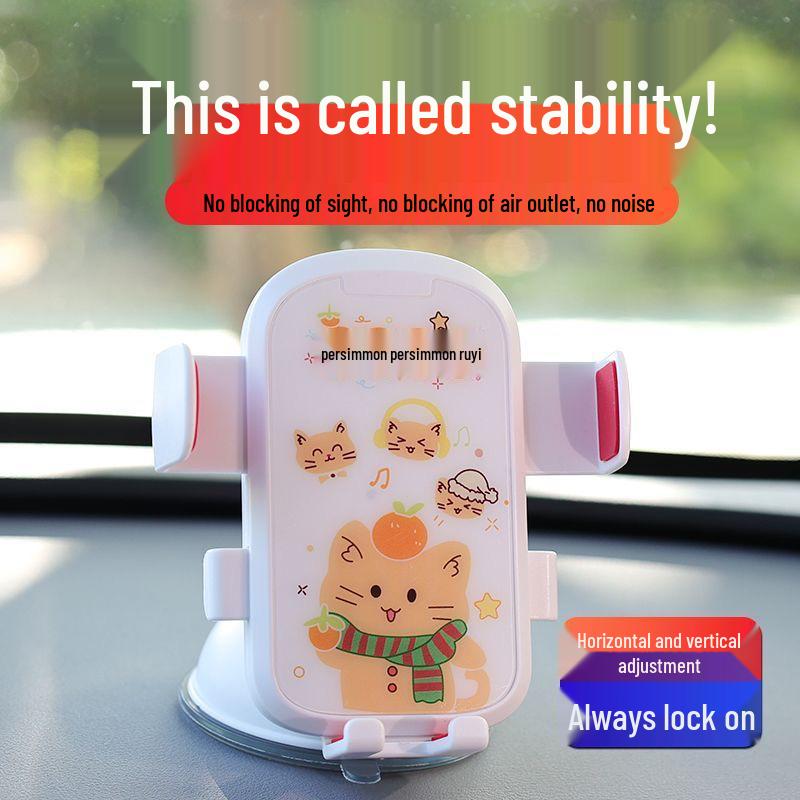 Universal Dashboard & Air Vent Gravity Lock Phone Mount with Small Suction Cup