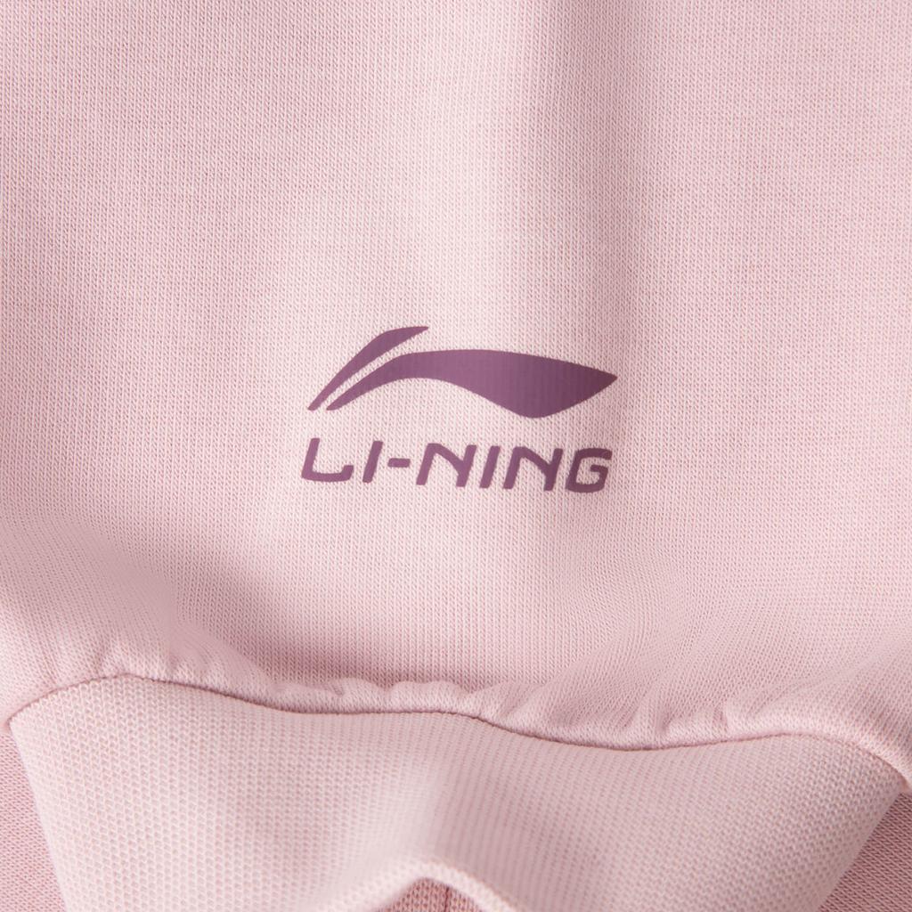 Li Ning Sports Lifestyle Series Round Neck Logo Letter Embroidered Sweatshirt Women Sweatshirt AWDW640-5