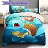 Biancheria da letto con motivo a cartone animato di Squirtle Decorazione per la casa Regalo di compleanno (1 * copripiumino + 2 * federa, senza nucleo)