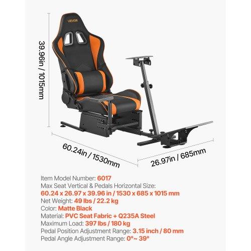 VEVOR Racing Wheel Stand, Heavy-Duty Simulator Cockpit Steering Wheel Stand, Fit Logitech G25, G27, G29, G920, G923, Thrustmaster T300RS, TX F458