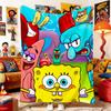 S-SpongeBobes Fluffy Soft Blankets & Throws Home and Decoration Throw Blanket Bedspread on the Bed Plaid Winter Anime Knee Sofas