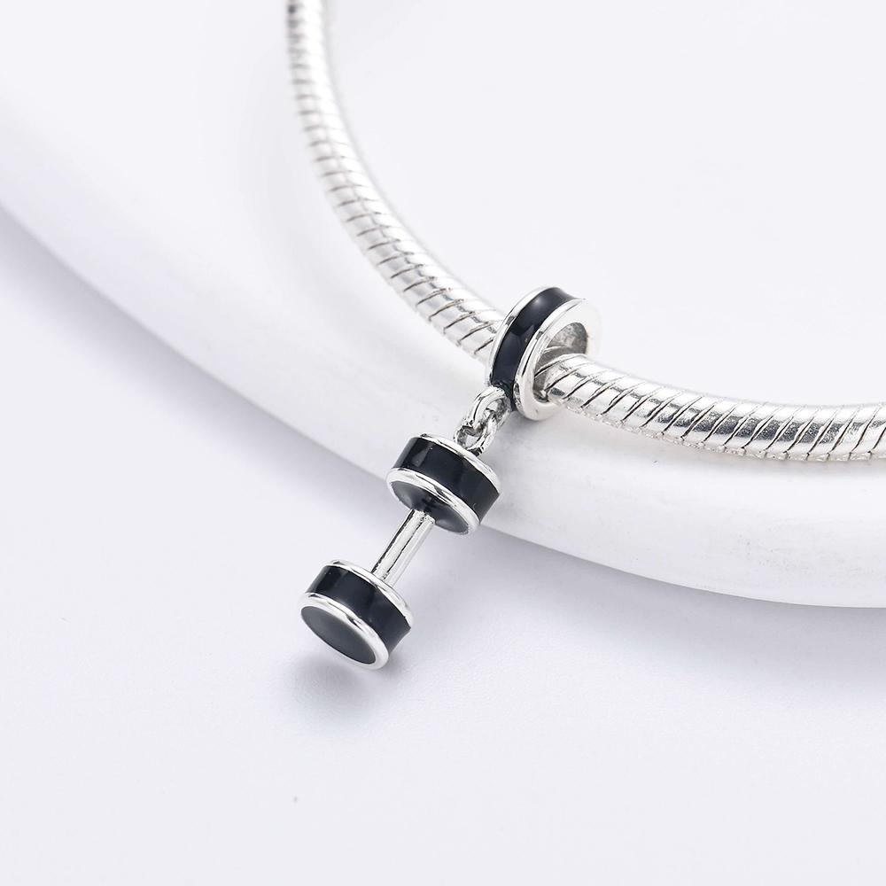 Copper Badminton Dumbbell Soccer I Love Sports Pendant Charms Bead Fit Original Pendant Bracelet Diy Women Jewelry