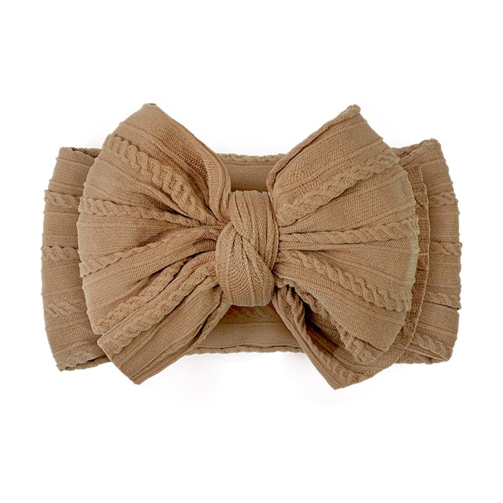 Children's Jacquard Headband Big Bows Newborn Elastic Soft Nylon Headbands For Baby Girl Infant Hair Accessories Kids Headwear