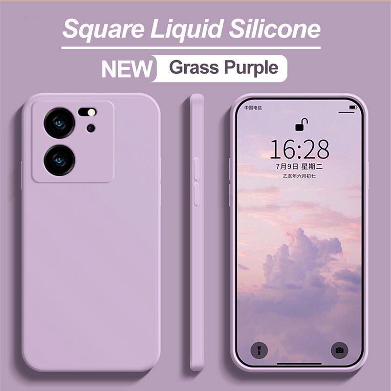 For Xiaomi 13T 13 T Pro Case Square Liquid Silicone Phone Cases For Xiaomi Mi 13T 13 T Mi13 Mi13T Xiaomi13T Pro Soft Back Cover