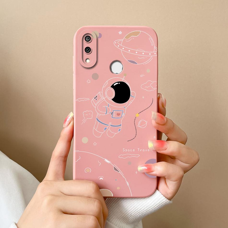 Case For Huawei Y9S Y9 Prime Y9A Cute Pilot Soft Liquid Silicone Camera Lens Protection Back Cover For Huawei Y9 Prime 2019 Capa