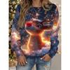 New Cute Elk 3D Printed Ugly Xmas Sweater Merry Christmas Animals Graphic Sweatshirts Reindeer Unisex Pullovers Tracksuit Tops
