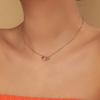 Flash diamond zircon leaf necklace women's fashion niche design collarbone chain item jewelry