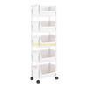 Multi Purpose Narrow Slit Bookcase Multi Layer Utility Cart with Lockable D57B