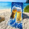 Strandtuch mit Bierdruck Schnelltrocknend Sandfrei Mikrofaser Saugfähig Leicht für Sommer Poolparty Reise Urlaub Strand