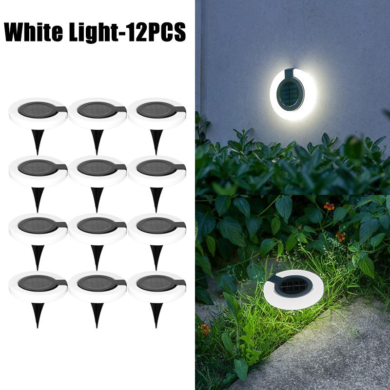 Solar Lights Outdoors Lamp 360° LED Floor Lights IP65 Waterproof with On/Off for Garden Yard Backyard Driveway Patio Lawn