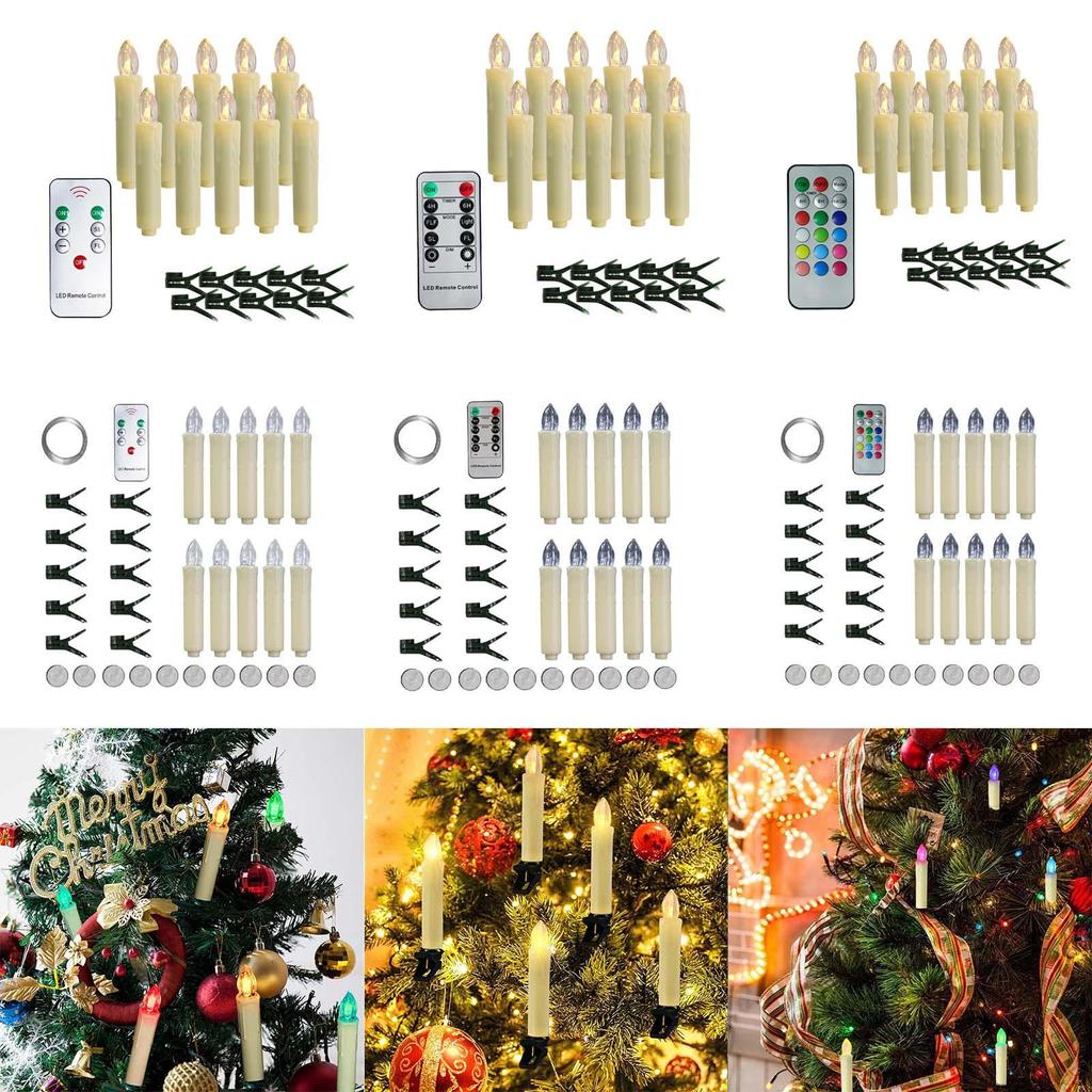 10 Pieces Christmas LED Candles Flameless Taper ,Candles Window Light for