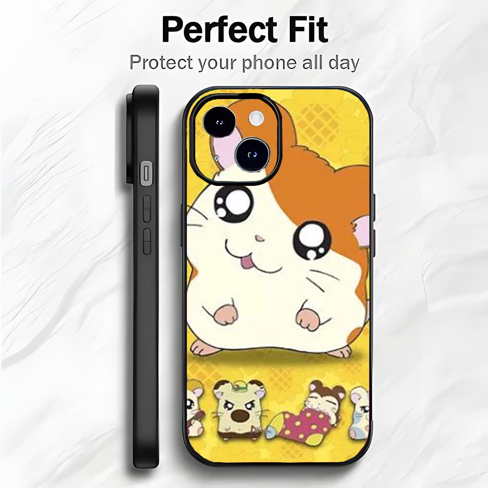 Anime H-Hamtaro Cute Hamster Kawaii Lovely Phone Case Phone Case Soft Packaging Lightweight For iPhone17 16 15 14 13ProMax