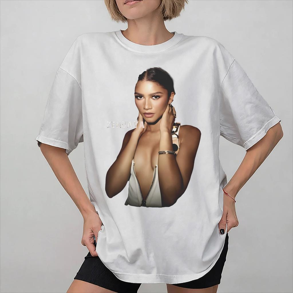 Unisex Women Graphic Ruby Rue Zendaya T Shirt Tee Pure Cotton Tshirts Clothes