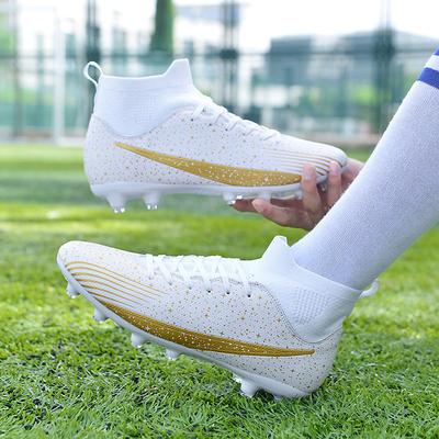New Football Shoes Men's Youth Anti-skid Broken Nails Professional AG Long Nails Artificial Grass Training Shoes