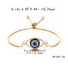 Exquisite Zircon Blue Evil Eye Bracelet for Women Simple Adjustable Turkish Lucky Eyes Chain Bracelet Jewelry Birthday Gifts