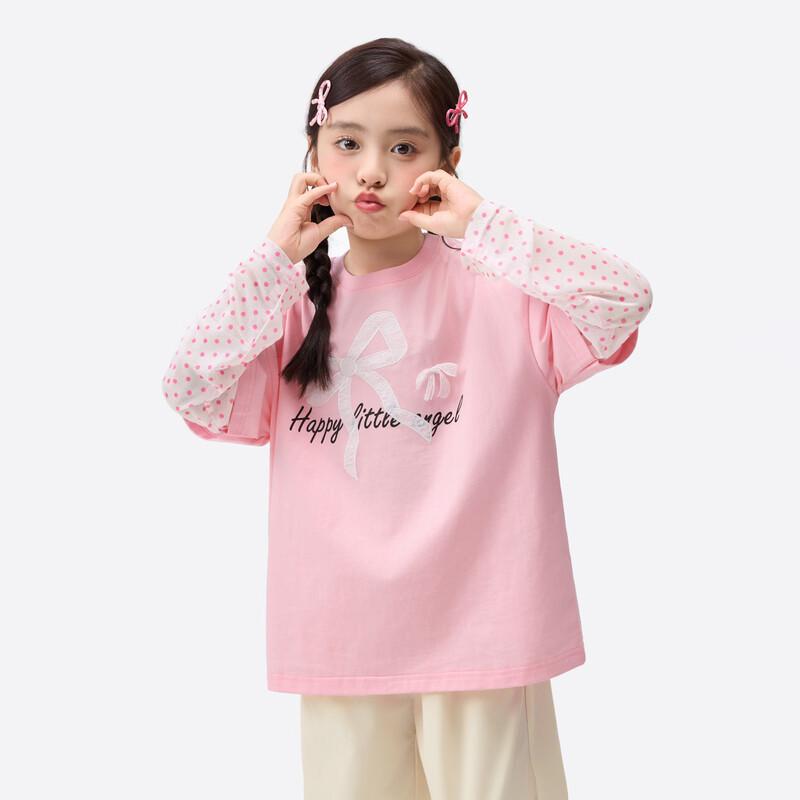 Girls  Printed Cotton Long-Sleeve T-Shirt 150
