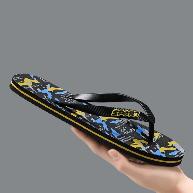 

Дизайнерские новые мужские тапочки, пляжные шлепанцы, сандалии, легкие, удобные, нескользящие, для семейной ванной, повседневная мужская обувь 45