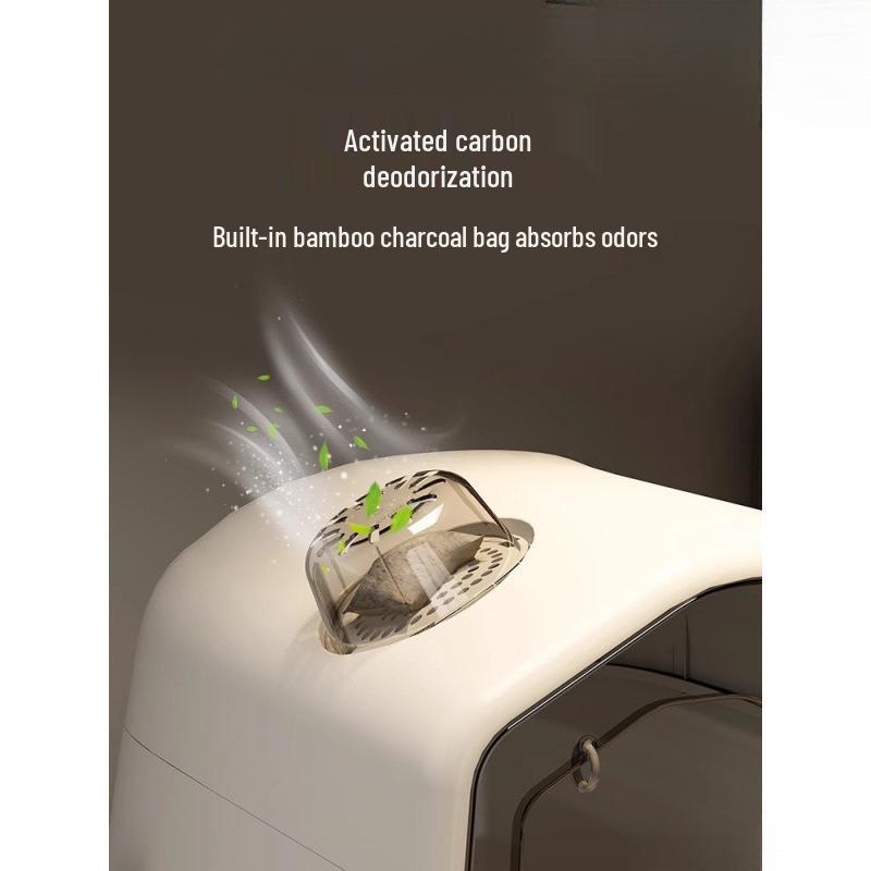 Extra Large Odor-Proof Enclosed Cat Litter Box with Deodorizing and Splash Protection