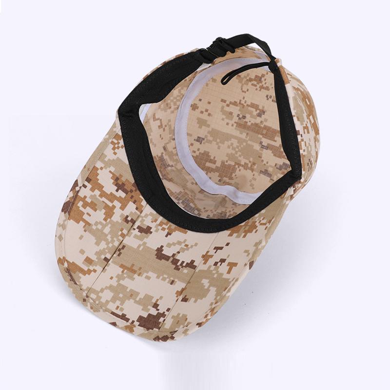 Spring Summer Empty Top Sunscreen Hat Outdoor Camouflage Large Cornice Two-Wear Sunshade Hat Men's Fishing Baseball Cap