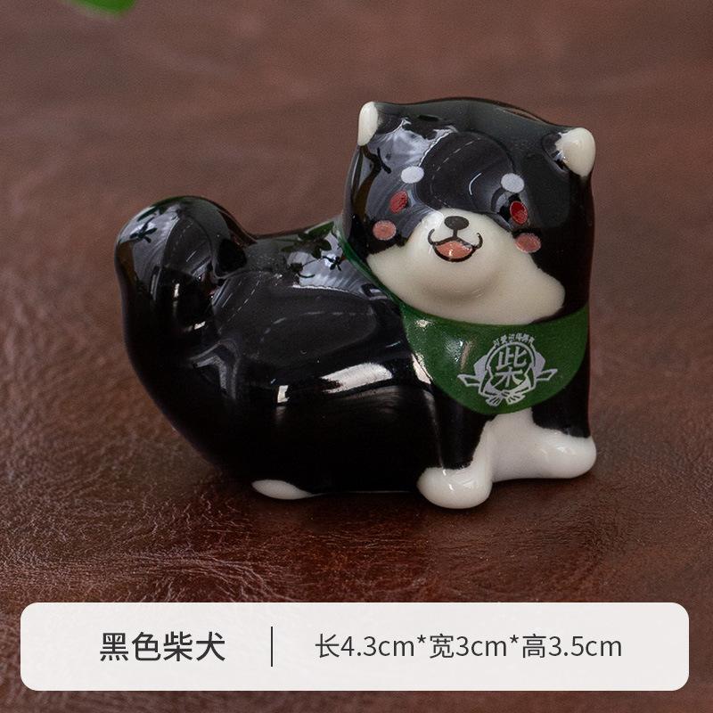 1-3 Japansk Shiba Inu Ätpinnshållare Djurserie Keramiska Bordsdekorationer Hem Kök Skedstöd Söta Tehusdjur