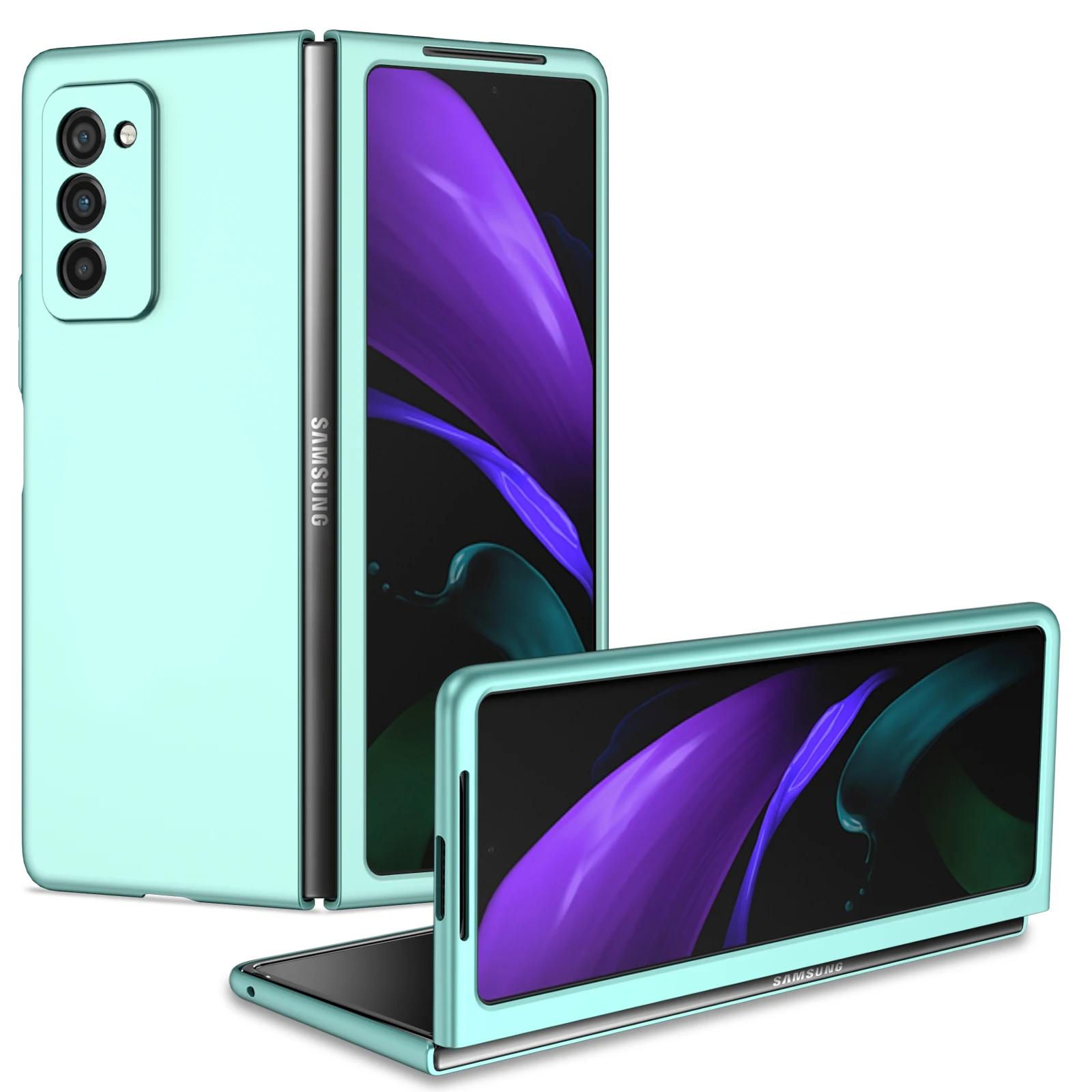 

Для Samsung Z Fold 2 6 5 4 3 Fold6 Fold5 Fold3 Fold4 Складной чехол-сумка для Samsung Galaxy Z Fold 2 5G Fold2 Матовый на ощупь чехол for Samsung Z Fold 4 небесно-голубой