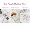 1Pcs Fashion Floral Bow Snap Pen Bag Student Stationery Girl Portable Glasses Storage Bag Large Capacity Travel Makeup Bag Gifts