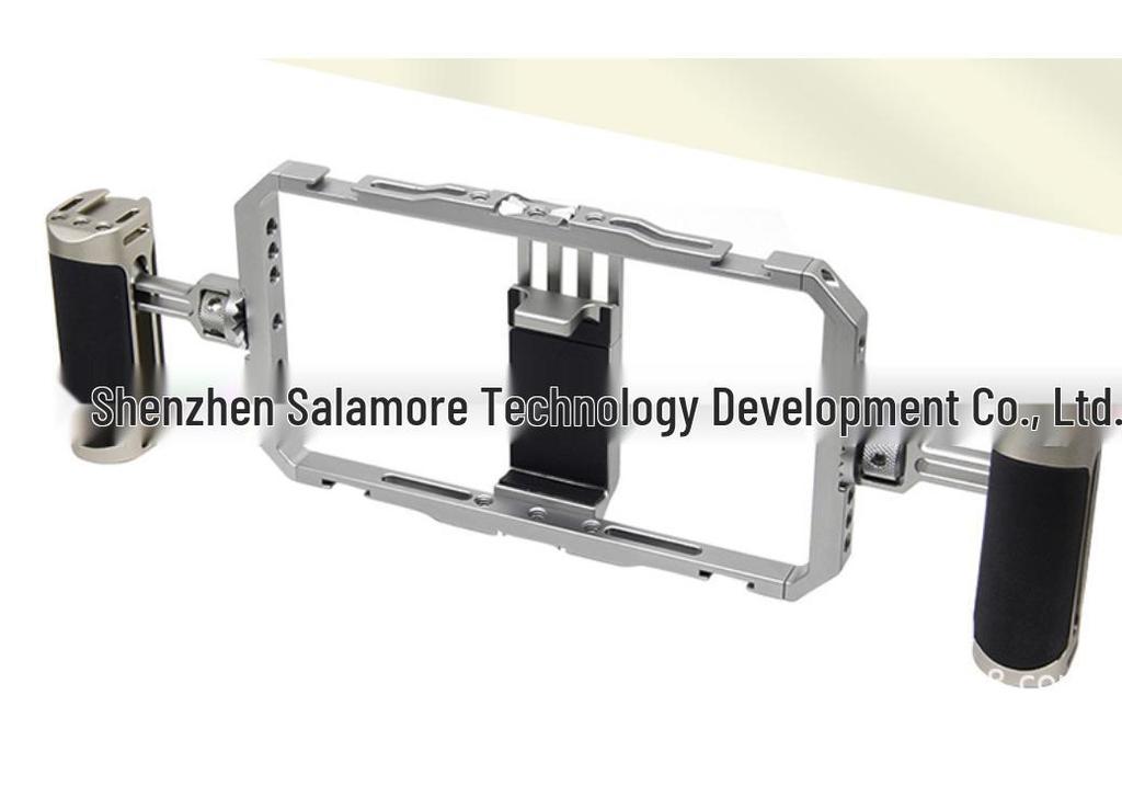Mobile Phone Stabilizer & Photography Cage with Extension, Microphone Mount, and Fill Light