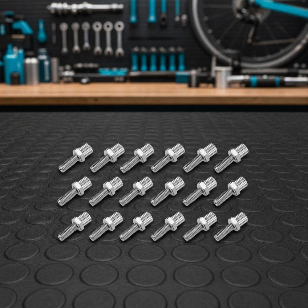 20pcs M6 Thread M6 Brake Cable Adjuster Silver Bike Barrel Adjuster Bolt  Cable System Setup