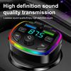Dual Usb Type-C Car Charger Fm Transmitter Wireless Mp3 Music Tf Card U Disk Aux Player Usb-C Pd Fast Charging Hands Free