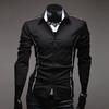 Men Shirt Single-breasted Business Formal Slim Autumn Shirt for Work