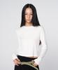 320SHOWROOM Tencel Wool Blend Soft Ribbed Crop T-Shirt Ivory