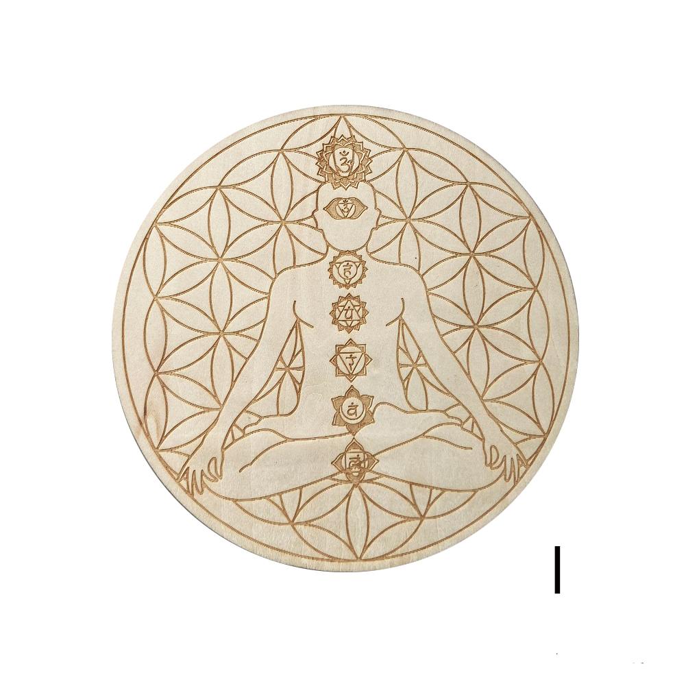 

1 шт. Подставка под стакан из липы «Цветок жизни», нескользящая резная подставка под стакан из дерева с лазерной резкой, круглая подставка под чашку, коврик для стола, домашний декор 10cm