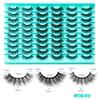 30 Pairs 6D Faux Mink Lashes Fluffy Soft Wispy Natural Eyelashes Extension Reusable Wholesale Female Makeup