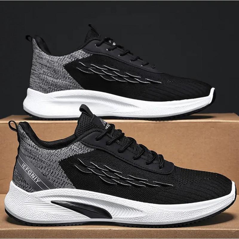Men's 2025 Flyknit Mesh Breathable Odorous Casual Sports Shoes Men Lightweight Soft Soled Running