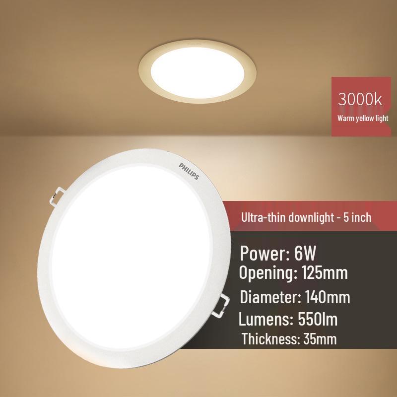 Spot LED de tavan încastrat Philips DN200 Mingxin ultra-subțire pentru living
