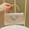 Kleid Vielseitige Clutch-Tasche, Modische Schleifen-Abendtasche, Pailletten-Kettenbeutel
