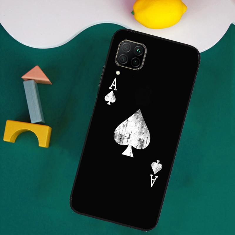Ace of Spades Poker For Huawei Nova Y73 Y72 Y70 Y90 Y60 Y61 Y91 12s 12i 11i 8i 9 10 SE P40 Lite P30 P60 Pro Case