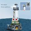1092PCS Electric Lighthouse Building Blocks Fisherman's Hut Glowing Lighthouse Assembly Bricks Desktop Ornaments Kids Toys Gifts