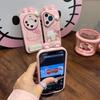 Hello Kitty Stand Compatible with Apple 17 Pro Max Phone Case 15/16 Huawei Honor Phone Case Full Coverage Soft Case