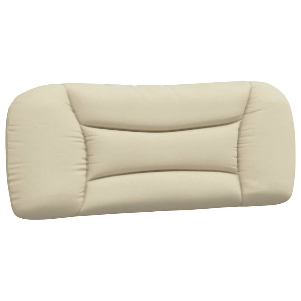 Bed Frame Without Mattress Hvar Cream 100x200 Cm Fabric