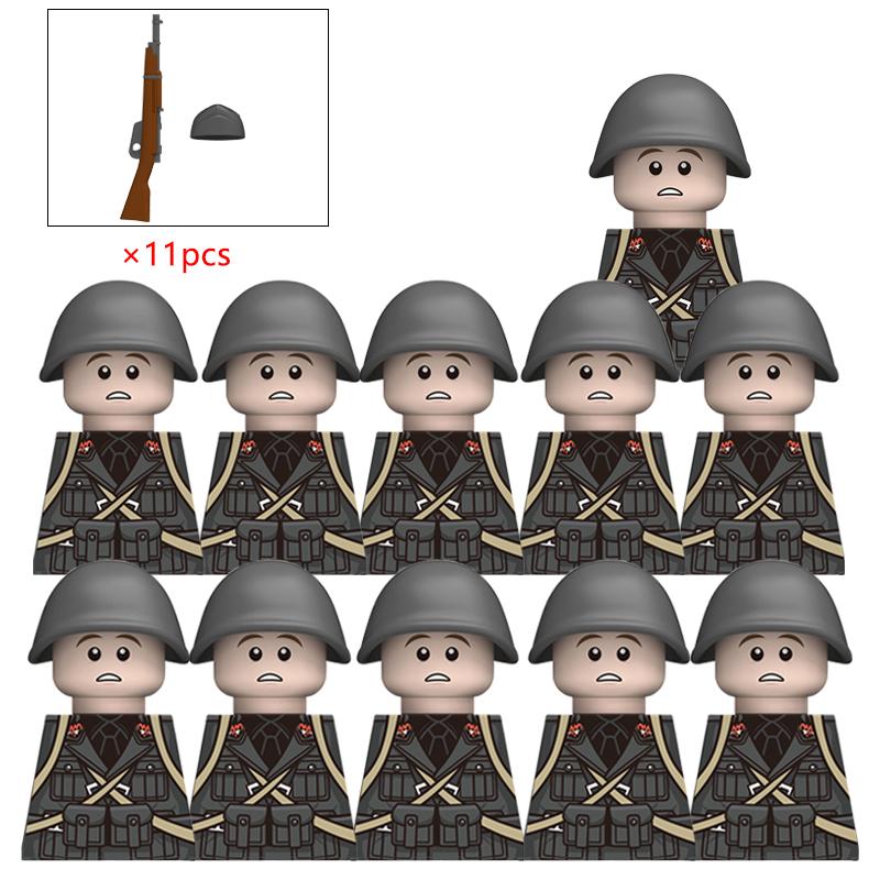 

Военный Солдат Вторая мировая война Фигурки Армии Строительные блоки Шлем Оружие Аксессуары Дети для Игрушки Подарки