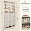Ultra-Thin Flip-Top Shoe Cabinet & Coat Rack for Entryway Hallway Storage
