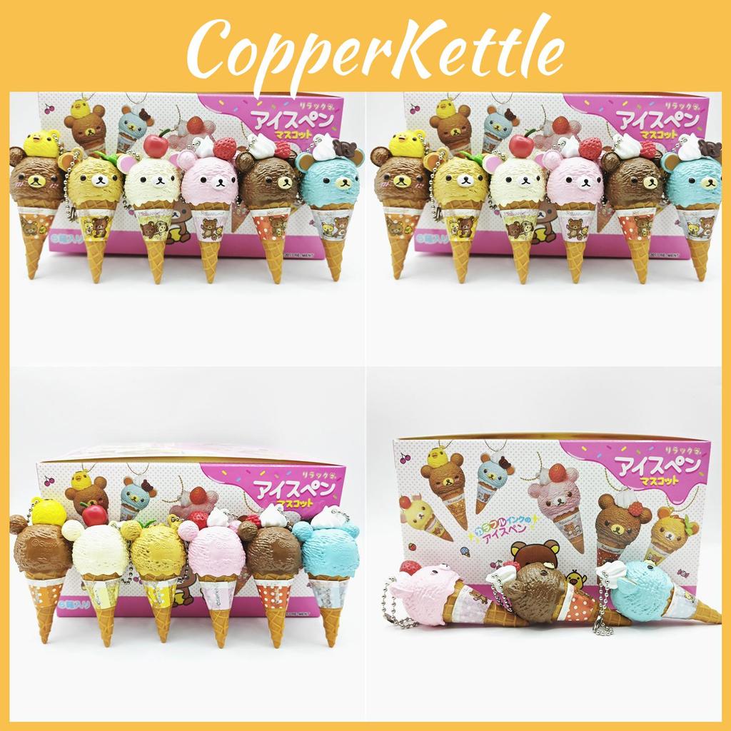 Cream Ice Rilakkuma Action Figure Model Pvc 6piece Set Decor Gift Collectible